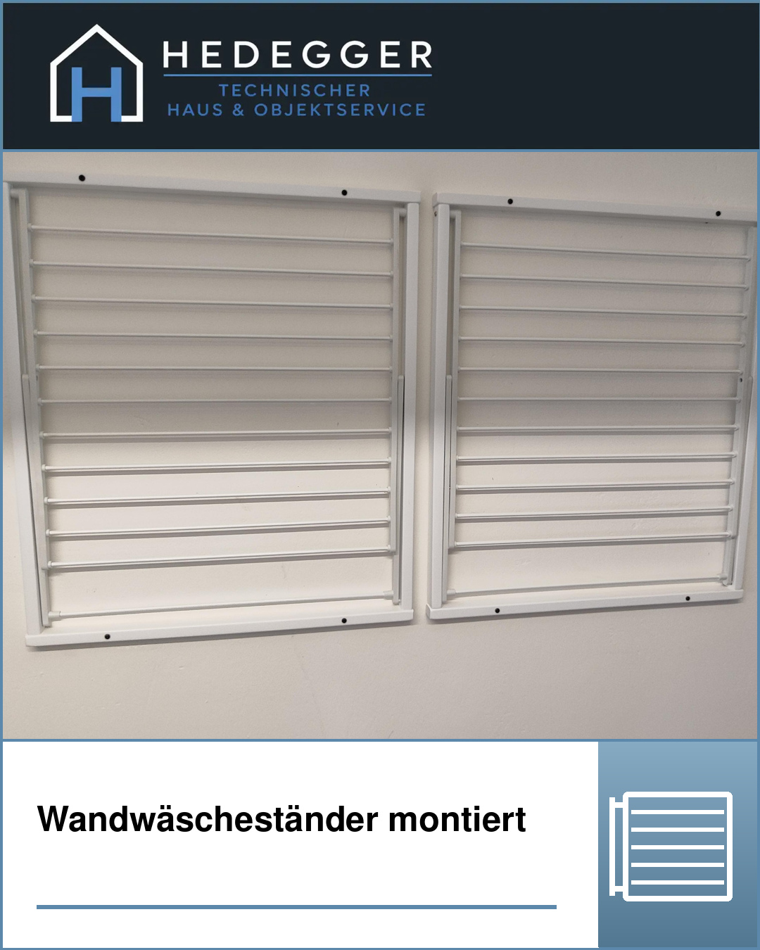 Wandwäscheständer montiert
